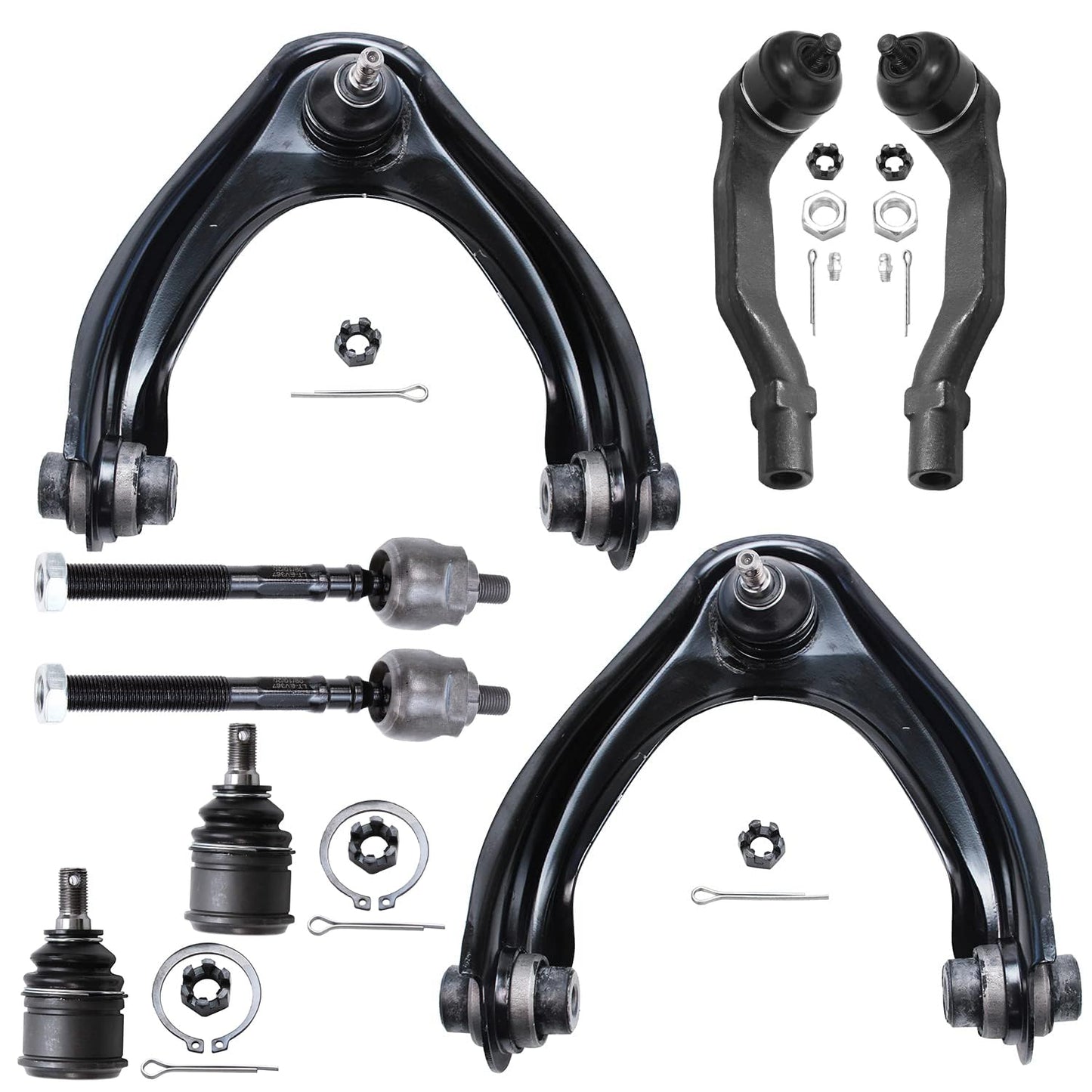 Detroit Axle - 8pc Front End Control Arms Kit for 96-00 Honda Civic Acura EL, 2 Upper Control Arms 2 Lower Ball Joints 4 Tie Rod
