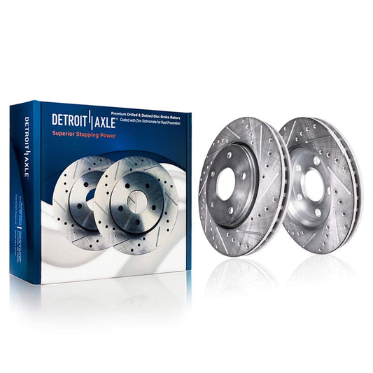 Detroit Axle - Front Brake Rotors for 1999-10 Volkswagen Beetle 99-06 Golf Jetta 2000 2001 2002 2003 2004 2005 2006 Replacement